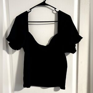 Black Sweetheart neck top H&M
